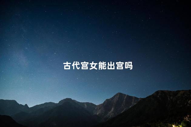 古代宫女能出宫吗