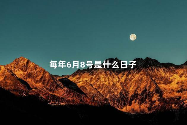 每年6月8号是什么日子