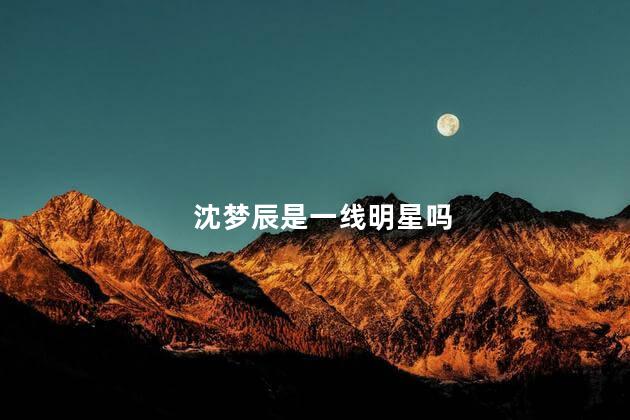 沈梦辰是一线明星吗